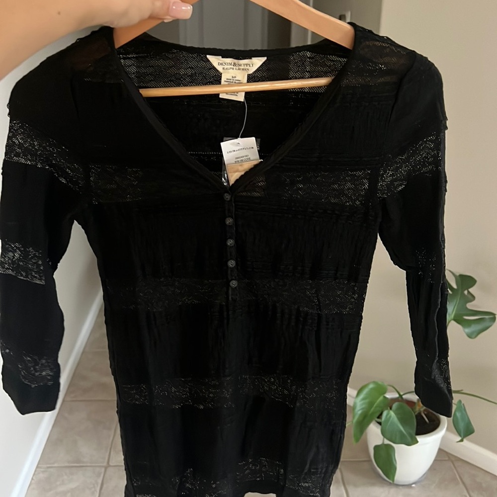 Denim & supply lace Henley
